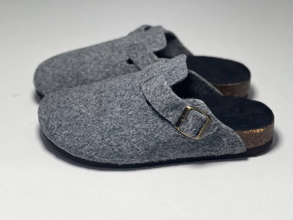 sabot pantoufle homme - gris